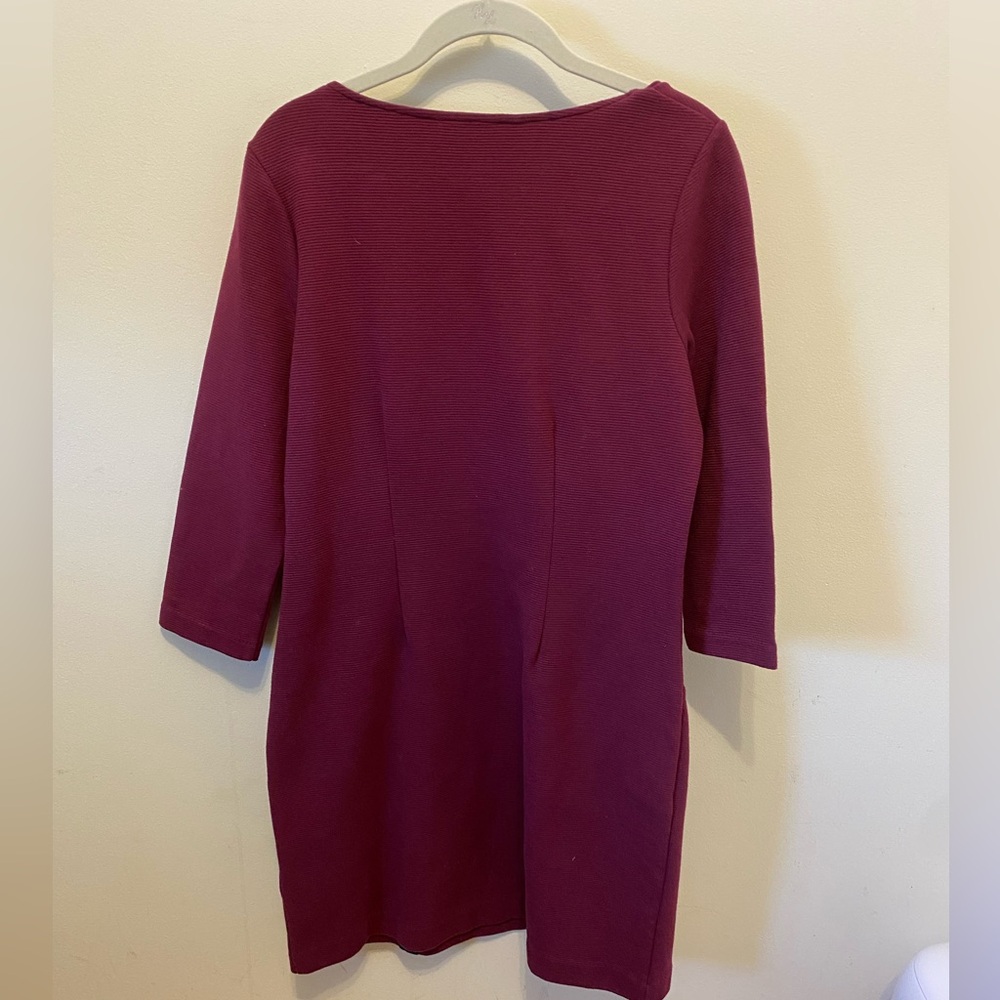 Boden Anita Ottoman Tunic Dress burgundy and navy size 12 - Picture 5 of 5